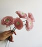 Blush Pink Paper Ranunculus - Image 1