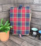Eco Rucksack -  Handmade from Sustainable Materials - Red and blue check