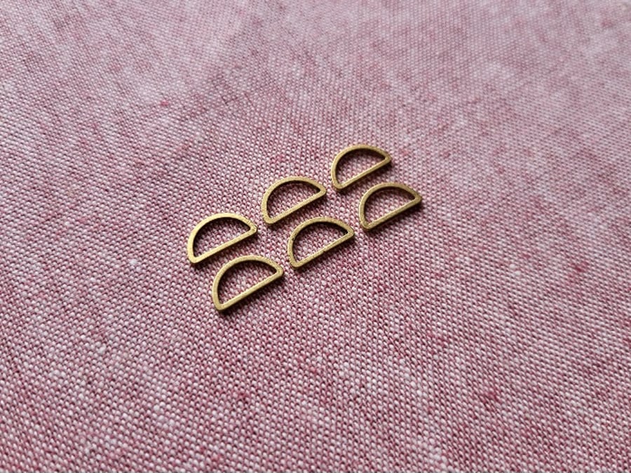 6 Mini Brass Moon Frames