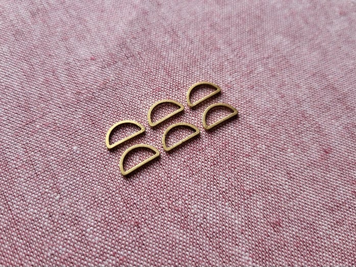 6 Mini Brass Moon Frames