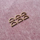 6 Mini Brass Moon Frames