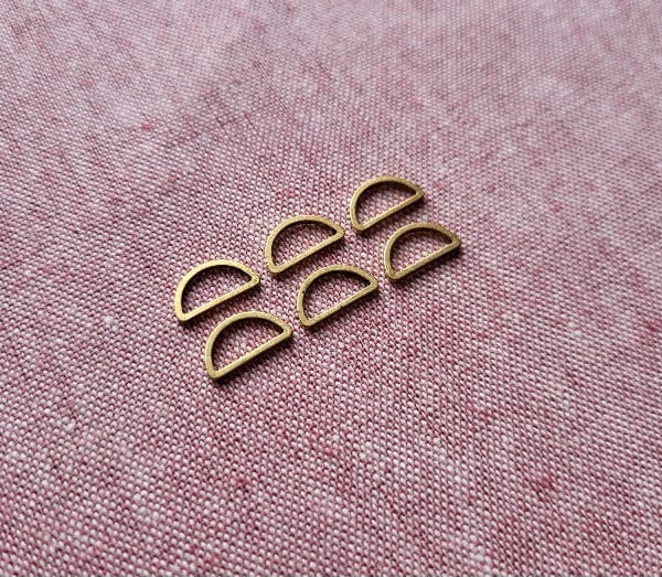 6 Mini Brass Moon Frames