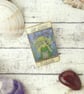 Frog Tarot Card Pin, Shrink Plastic Tarot Badge, Cottagecore Froggy Rebirth 