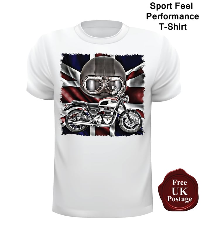 British Bike T Shirts, Men’s t shirt, British Motorcycles, Union jack T Shirt,