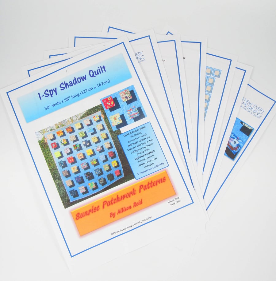 Patchwork Quilt Pattern - I-Spy Shadow Quilt