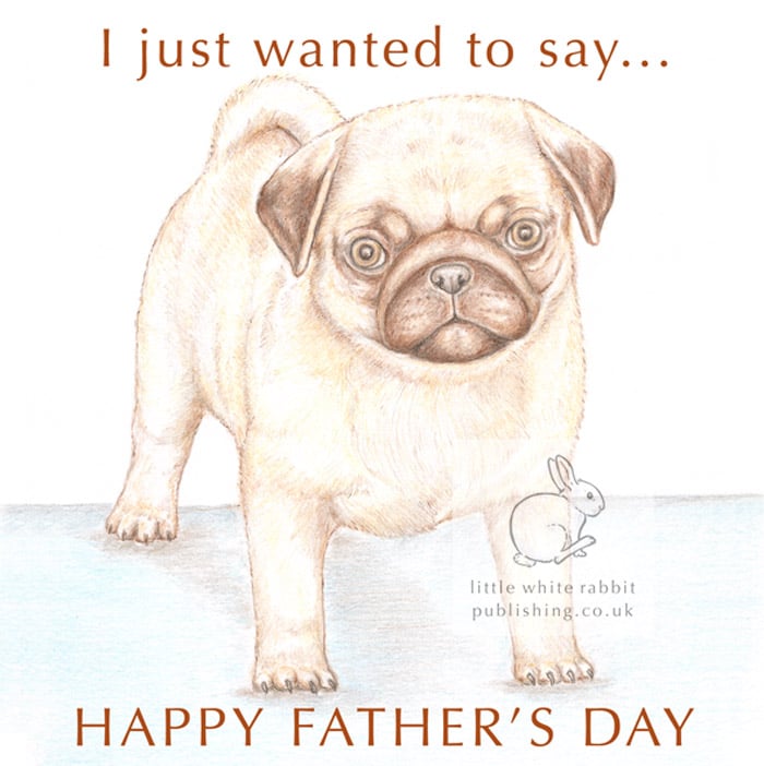 Titus the Pug - Father's Day Card