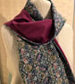 Liberty of London Print Long Scarf.Cotton Tana Lawn and Velvet   - Image 3