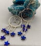 Blue Hematite Star Dangle Drop Earrings - Image 3
