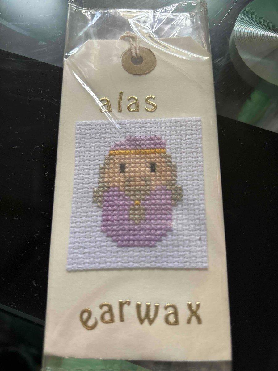 Handmade Dumbledore gift tag 