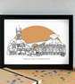 Halewood Skyline Art Print - Image 3