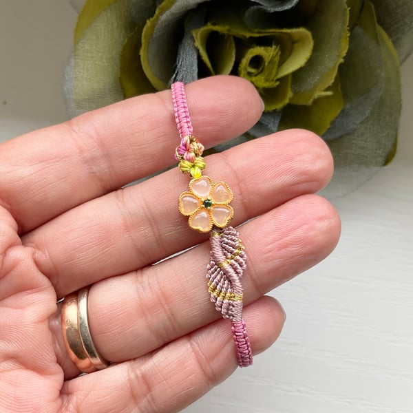 Handmade macrame woven women's bracelet 