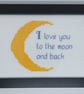 Framed cross stitch picture