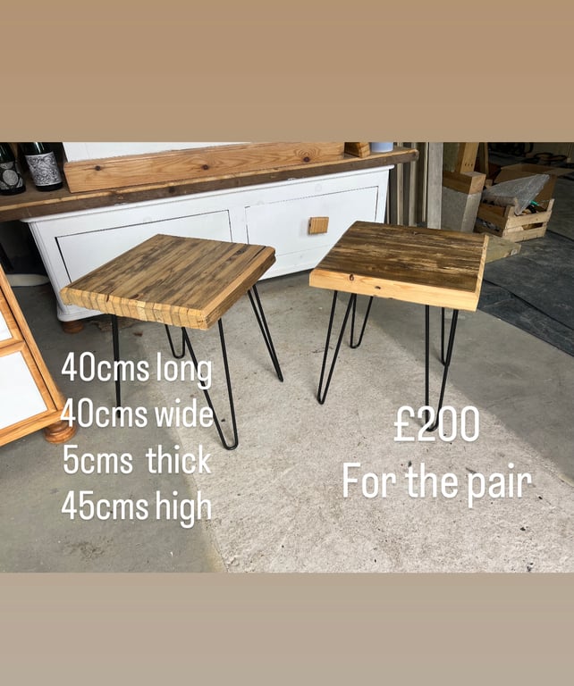 Handmade side tables 