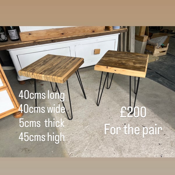 Handmade side tables 