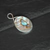 Oval sterling silver and paua pendant 