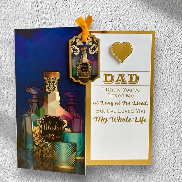 Birthday Card for Dad. A Whisky Card especially for Dad.