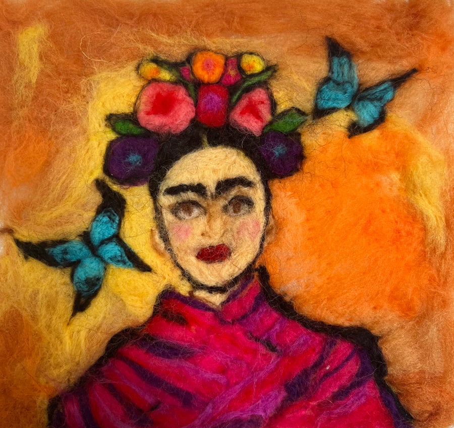 Frida Kahlo - Original Needle Felt Artwork