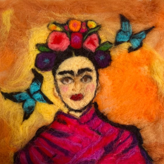 Frida Kahlo - Original Needle Felt Artwork