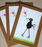 Handprinted Flower Stork Card - Image 7