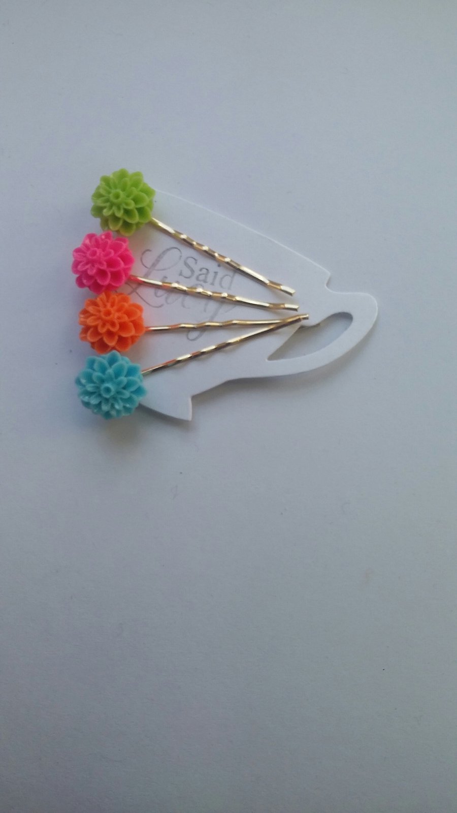 Summer bright flower bobby pins collection