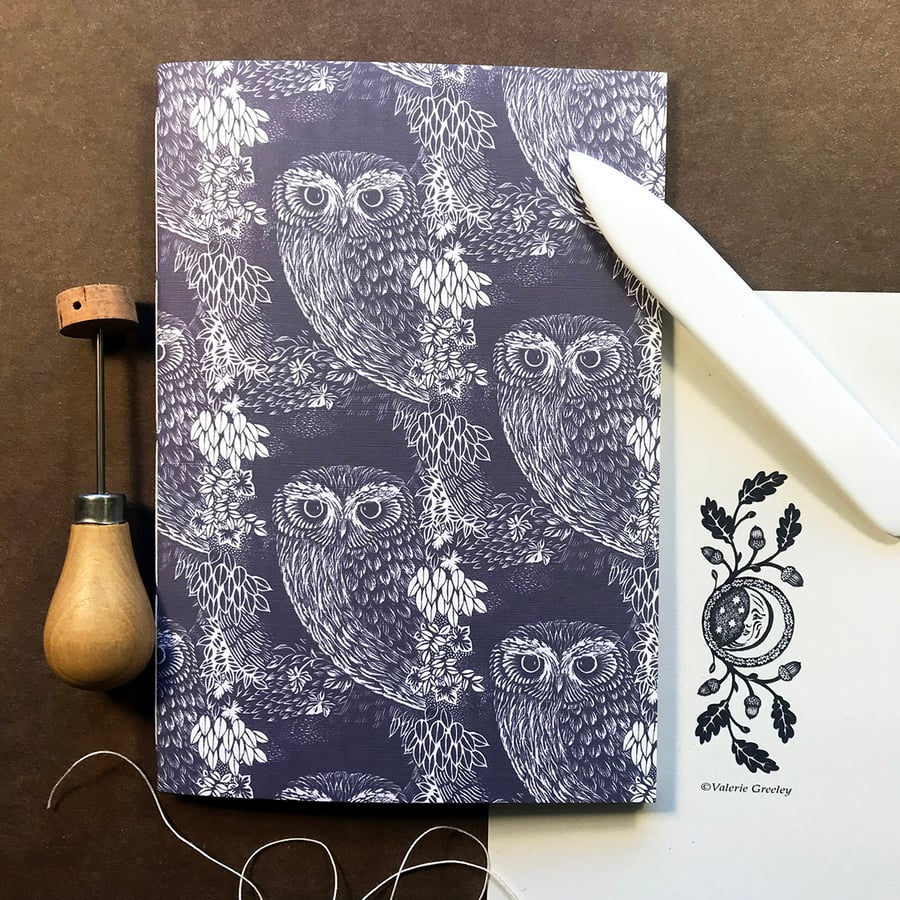 Little owl hand made book by Valerie Greeley