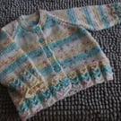 16" Lace Edge Multi Baby Cardigan