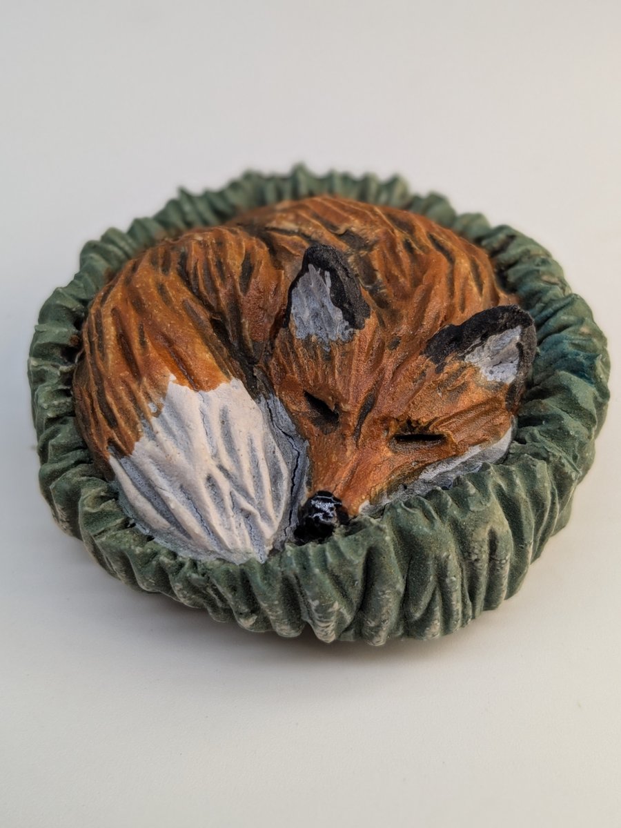 Sleeping Fox Sculpture - 4