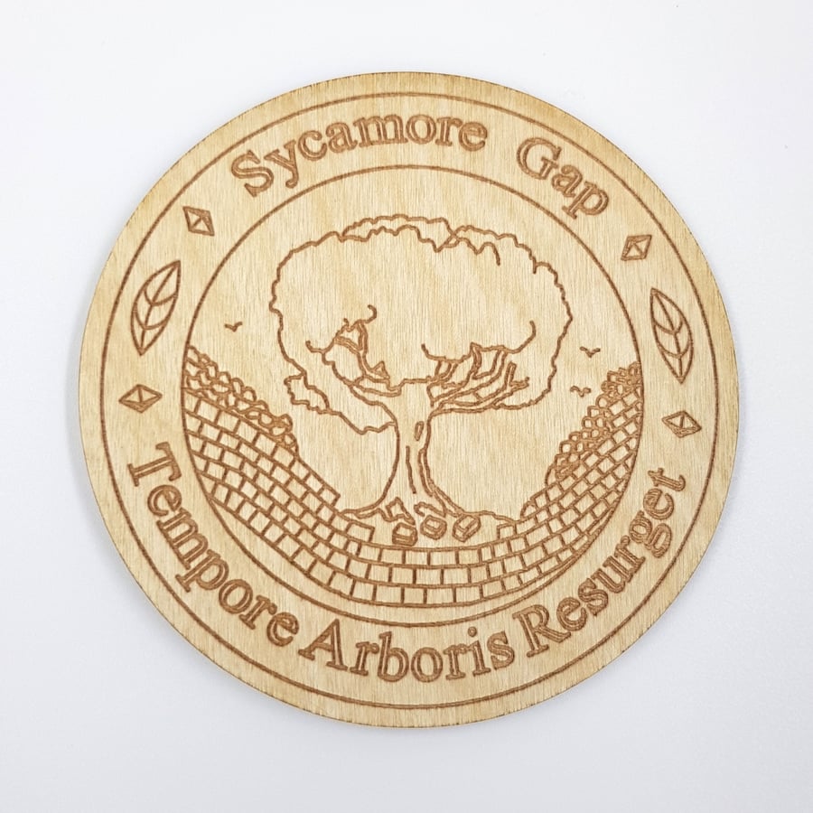 Sycamore Gap Tree - Hadrian's Wall Coaster, Gift for Walkers