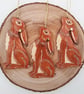 Star Gazing Hare - ceramic hanging decoration