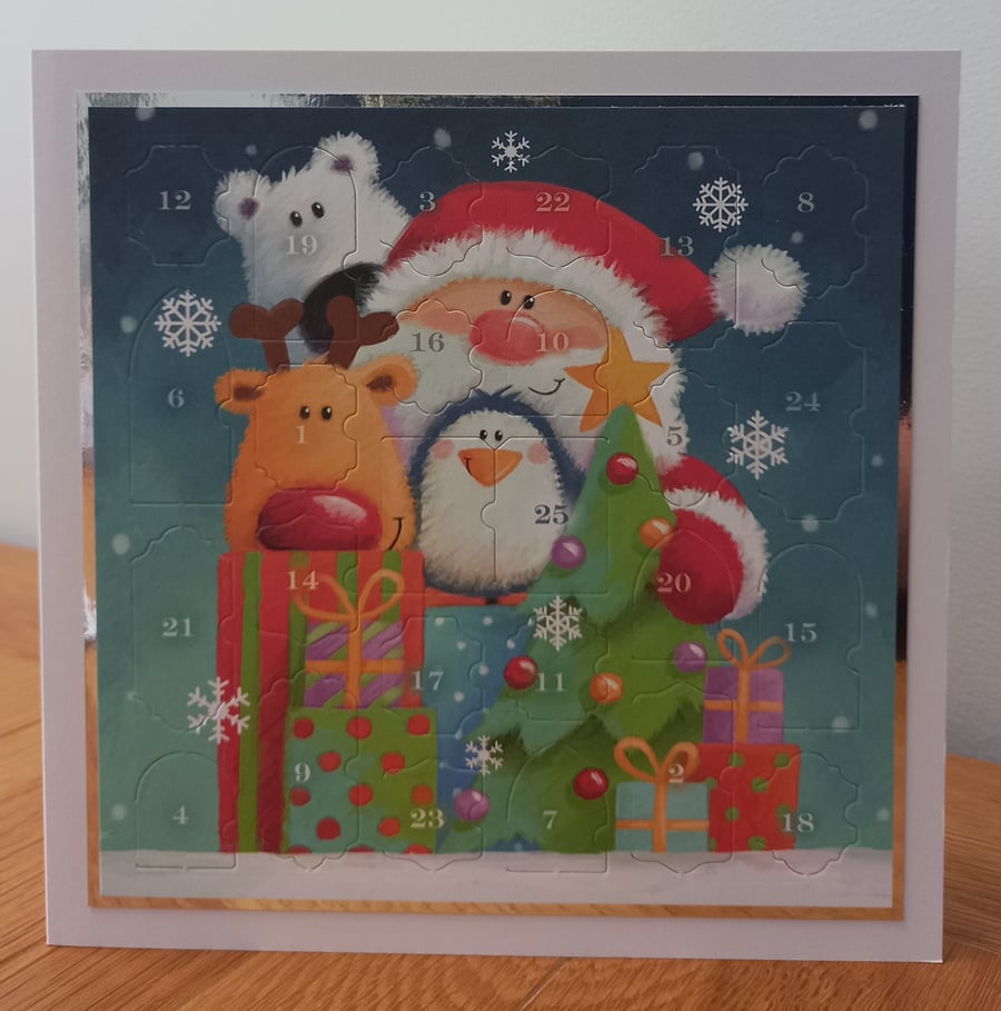 Advent Calendar Style Christmas Card - Festive Friends