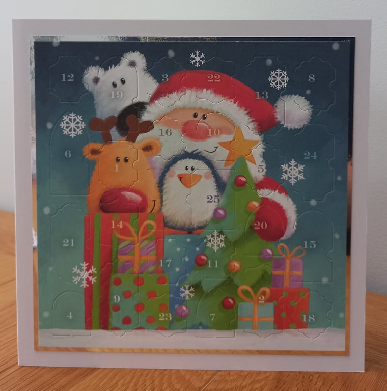Advent Calendar Style Christmas Card - Festive Friends