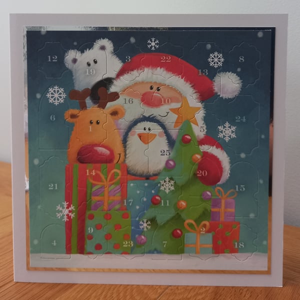 Advent Calendar Style Christmas Card - Festive Friends