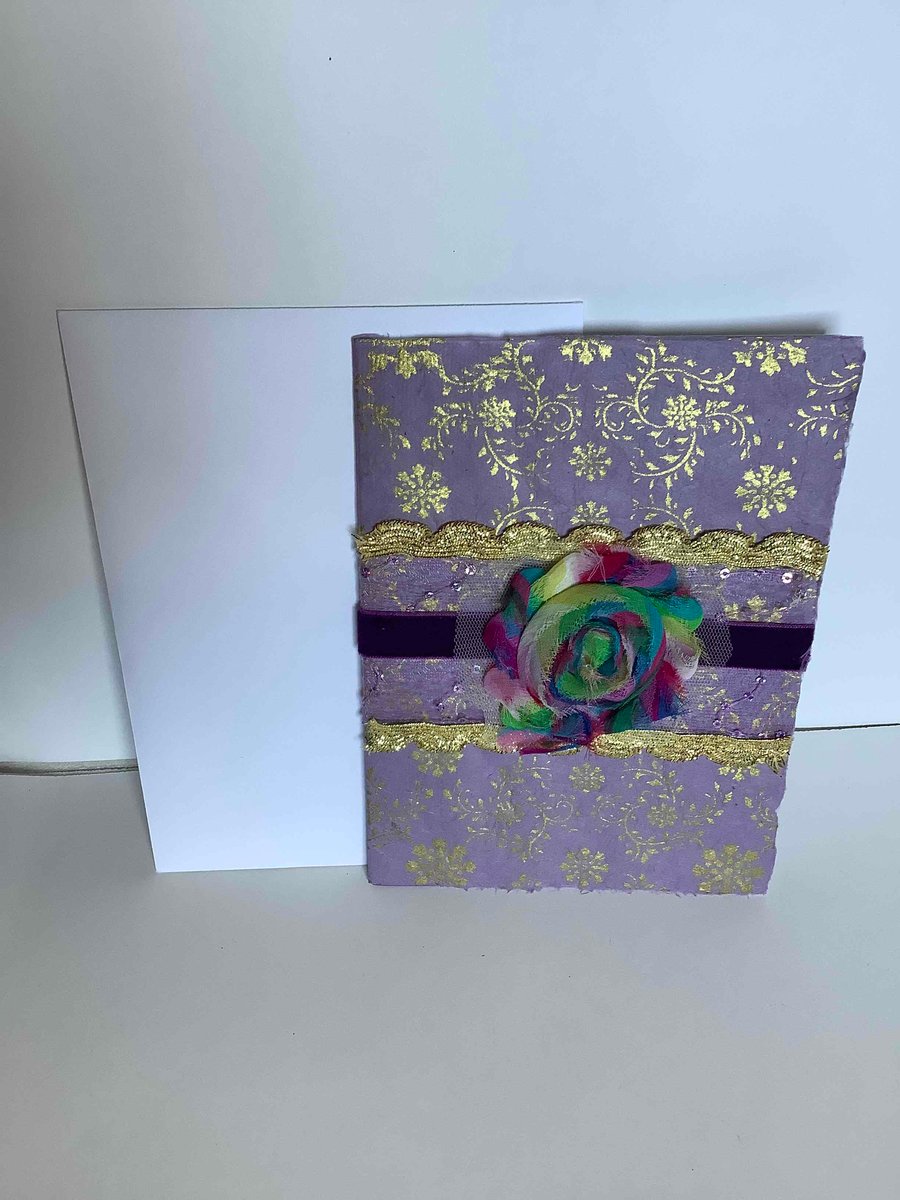 Gold and purple card