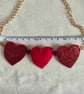 Handmade felt red heart necklace  - Image 4