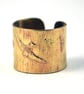 Etched Brass Bird Ring - Adjustable size - Image 3