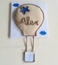 Personalised Hot Air Balloon Wall Hanging - Nursery & Children's Room Decor - Image 1