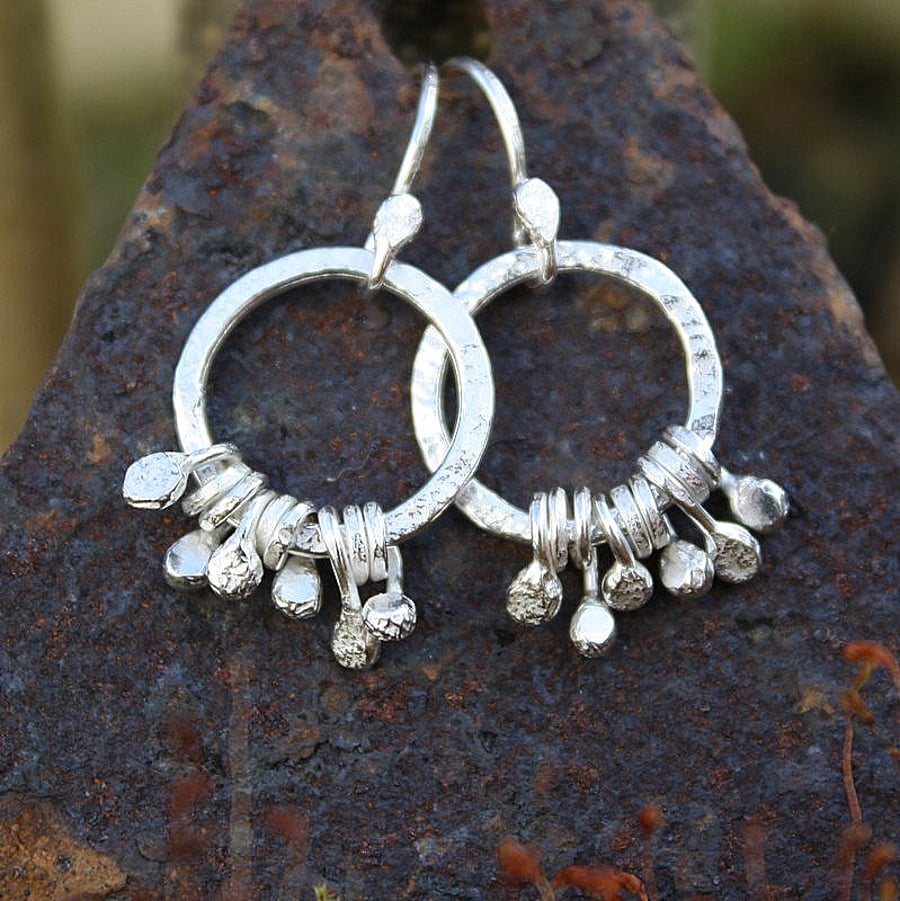 Sterling silver earrings - Spore