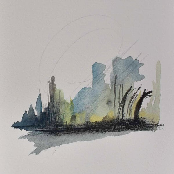 Original Abstract Art - The Quayside