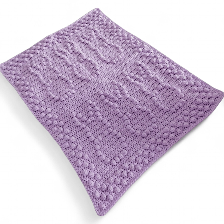 Crocheted Baby Blanket Lilac, Nursery Bedding, Snuggle Blanket, New Baby Gift