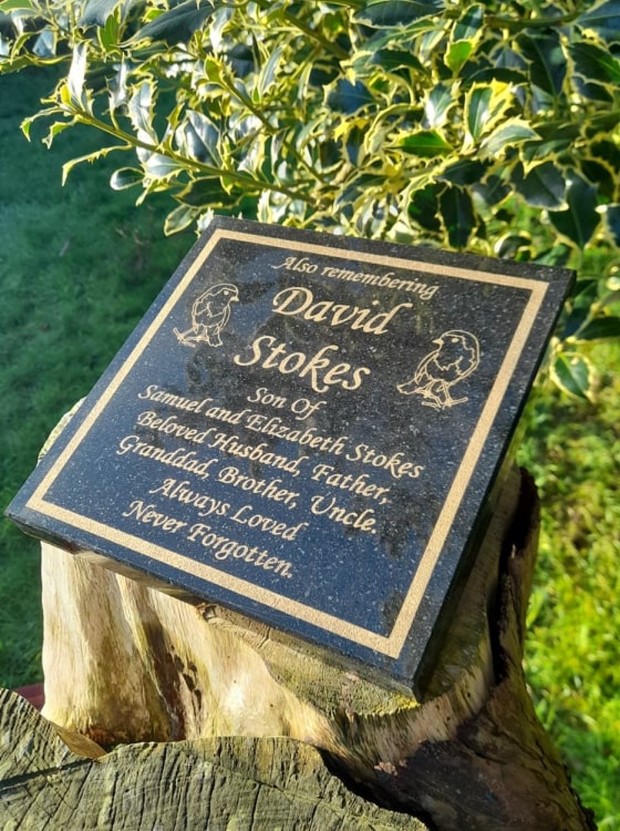 Engraved Memorial Grave Marker Grave Plaque Plaque Stone Remembrance Memorial Gr