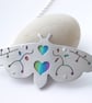 Moth pendant with rainbow colours - Image 1