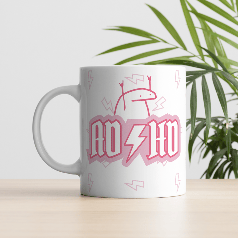 ADHD Rock Mug: Funny ADHD Mug, Music Inspired Mental Health Mug, ADHD Awareness