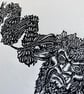 Herr Lametta - Mr Tinsel - Krampus Limited Edition Lino Print - Image 2
