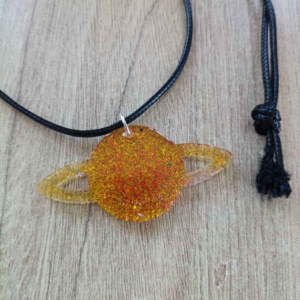 Handmade necklace from resin unique gift 