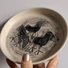 Crow ceramic dish 