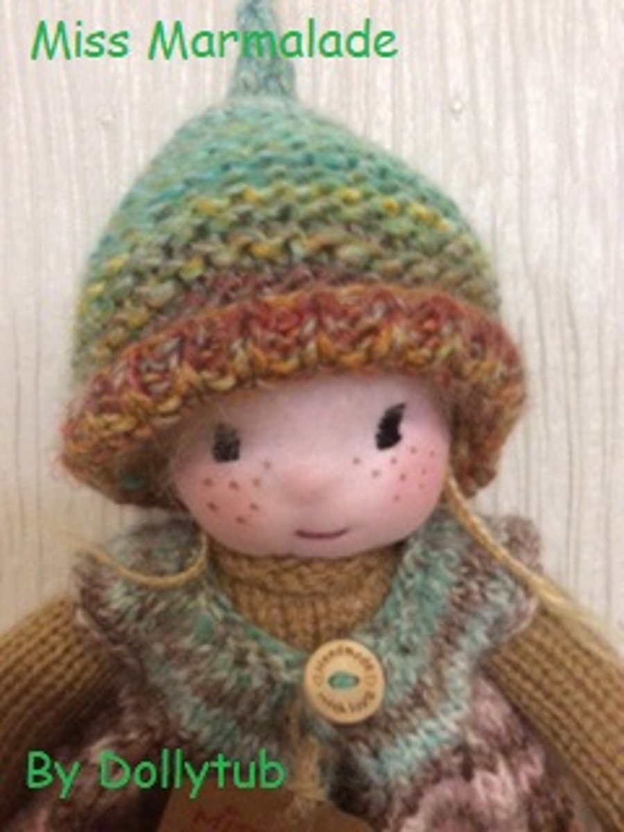 knitted doll - Miss Marmalade