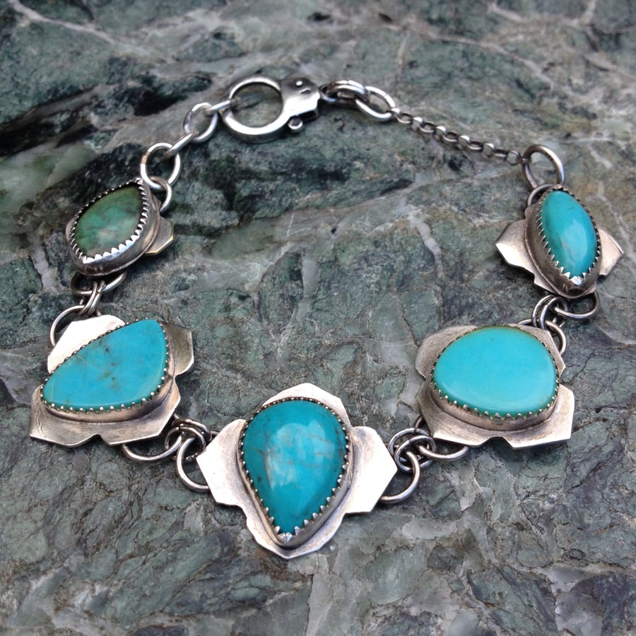 'Moroccan window' Turquoise bracelet