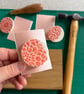 Handmade Ceramic Dahlia brooch, Hand Made Pottery Badge - Image 2