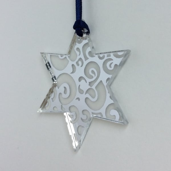 Silver mirrored star