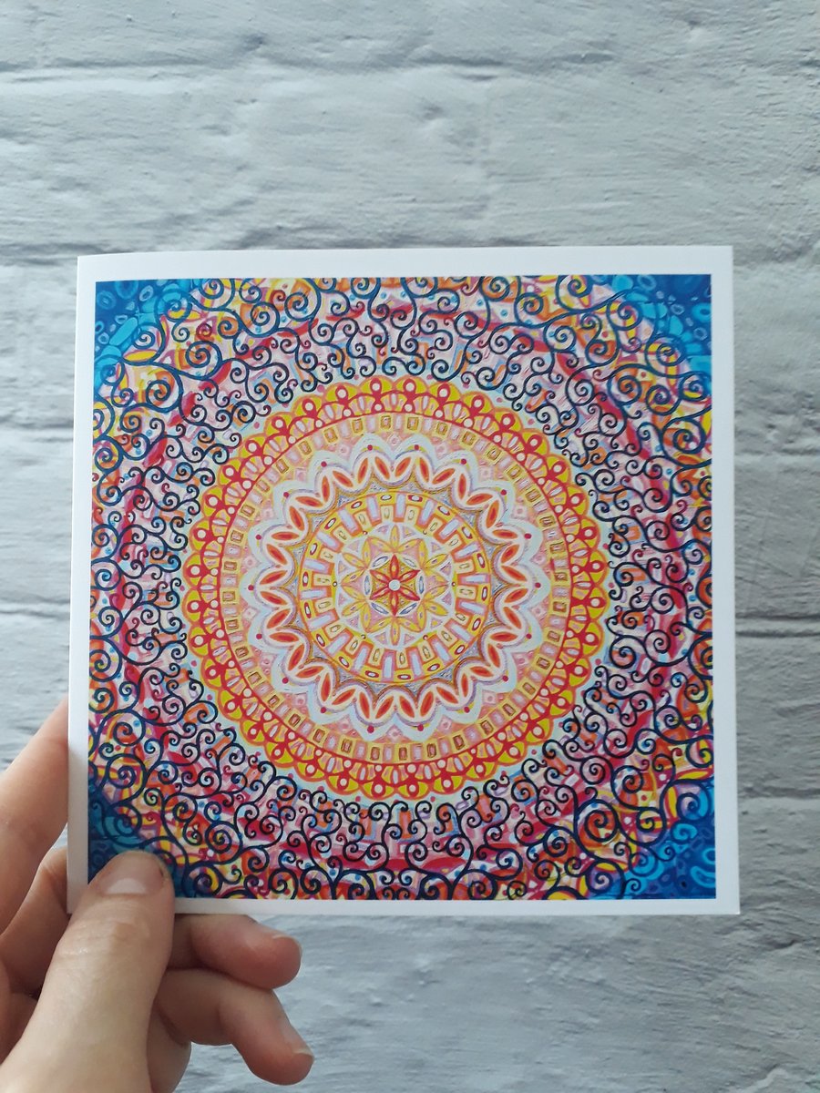 Mandala Art Birthday or Thank You Card